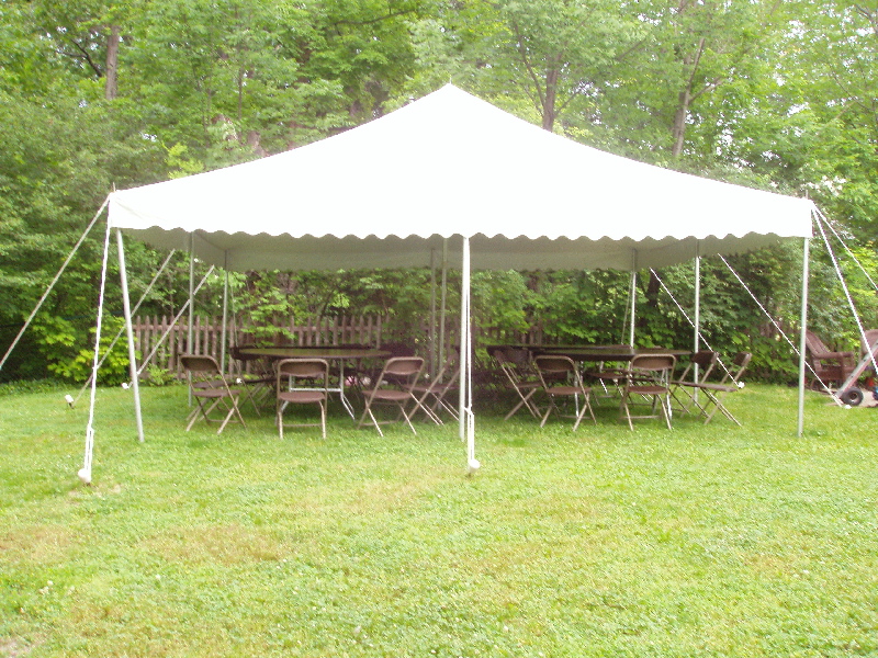 20' x 20' White Canopy Tent